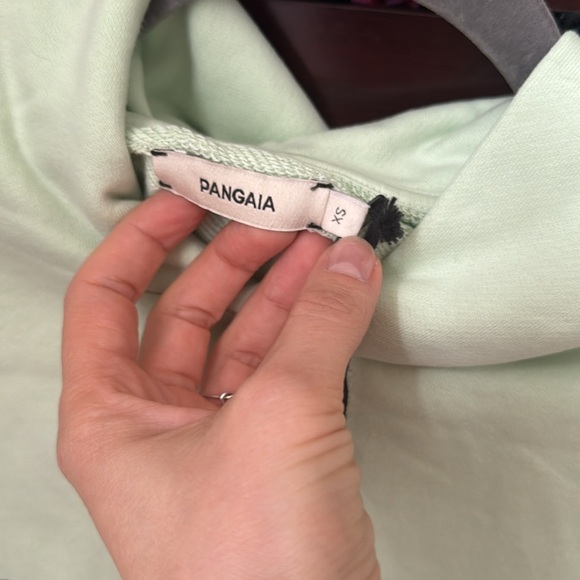 Pangaia organic cotton cropped hoodie moss green new with tags XS - Picture 2 of 3